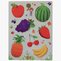 Quebra cabeça magnético 14 peças - Frutas