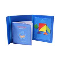 Quebra-Cabeça Magnético De Madeira Tangram Para Crianças, Brinquedo Educacional Montessori, Presente