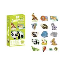 Quebra-Cabeça Magnético Educacional Para Crianças Letras Números Animais Veículos Adesivos Para