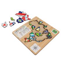 Quebra Cabeça Mapa Brasil MDF Aprender Brincando Quebra Cabeça Mapa Brasil MDF Aprender Brincando