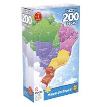 Quebra cabeca mapa do brasil 200 pecas grow