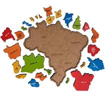Quebra Cabeça Mapa do Brasil Com Regiões Estados E Capitais