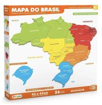 Quebra-cabeça Mapa do Brasil em Madeira Infantil Quebra-cabeça Mapa do Brasil em Madeira Infantil