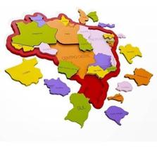 Quebra-cabeça Mapa do Brasil Regiões Estados e Capitais - Newart Toys