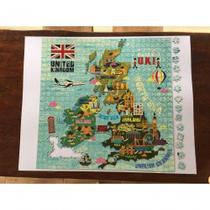 Quebra Cabeça Mapa Do Reino Unido - 78x78cm 676 Peças Quebra Cabeça Mapa Do Reino Unido - 78x78cm 676 Peças