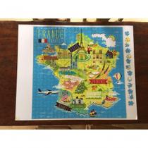 Quebra Cabeça Mapa Ilustrativo Da França 676 Pçs - 78 X 78cm Quebra Cabeça Mapa Ilustrativo Da França 676 Pçs - 78 X 78cm