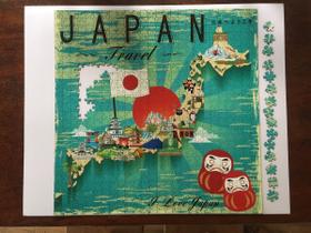 Quebra cabeça mapa ilustrativo Japão 676 pçs 78 x 78cm