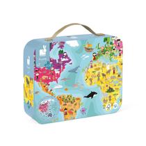 Quebra-Cabeça Mapa Mundi Didático Dupla Face Redondo Com 208 Peças Quebra-Cabeça Mapa Mundi Didático Dupla Face Redondo Com 208 Peças