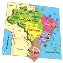 Quebra cabeça mapa regiões - simque - 275