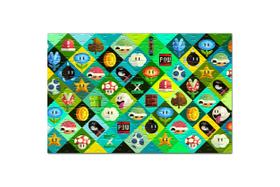 Quebra Cabeça Mario Itens Com Caixa Personalizado 120 Peças