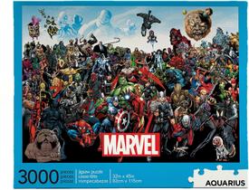 Quebra-Cabeça Marvel 3000 Peças - Licenciado - Sem Brilho - Encaixe Preciso - 81x114cm - AQUARIUS