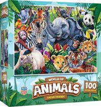 Quebra-cabeça MasterPieces Safari Friends 100 peças Quebra-cabeça MasterPieces Safari Friends 100 peças