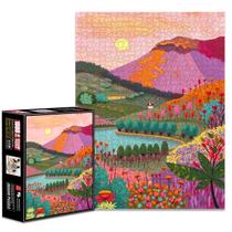 Quebra-cabeça Maysthomas Rainbow River Valley 1000 Peças Desafiador