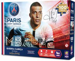 Quebra-Cabeça Mbappe Coleção PSG 100 Peças - Mimo Plays