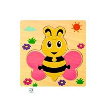 Quebra Cabeca MDF Mini 6 Pecas Toymix Abelha 15x15x0,3cm Brinquedo Educativo Pedagogico Quebra Cabeca MDF Mini 6 Pecas Toymix Abelha 15x15x0,3cm Brinquedo Educativo Pedagogico