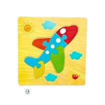 Quebra Cabeca MDF Mini 6 Pecas Toymix Aviao 15x15x0,3cm Brinquedo Educativo Pedagogico Quebra Cabeca MDF Mini 6 Pecas Toymix Aviao 15x15x0,3cm Brinquedo Educativo Pedagogico