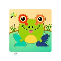 Quebra Cabeca MDF Mini 6 Pecas Toymix Sapo 15x15x0,3cm Brinquedo Educativo Recreativo Quebra Cabeca MDF Mini 6 Pecas Toymix Sapo 15x15x0,3cm Brinquedo Educativo Recreativo