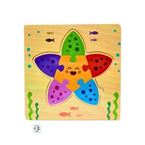 Quebra Cabeca MDF Mini 7 Pecas Toymix Estrela do Mar 15x15x0,3cm Brinquedo Educativo Pedagogico Quebra Cabeca MDF Mini 7 Pecas Toymix Estrela do Mar 15x15x0,3cm Brinquedo Educativo Pedagogico