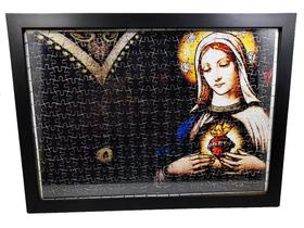 Quebra-Cabeça MDF Religioso Imaculado Coração de Maria 300