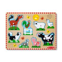 Quebra-Cabeça Melissa & Doug Farm Animals Sound - 8 Peças com Som Quebra-Cabeça Melissa & Doug Farm Animals Sound - 8 Peças com Som