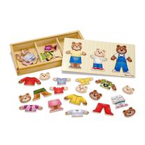 Quebra-cabeça Melissa & Doug Mix 'n Match Wooden Bear Family 45 unidades