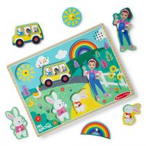 Quebra-cabeça Melissa & Doug Ms. Rachel Wooden Song Peg de 6 peças