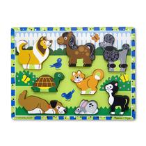 Quebra-cabeça Melissa & Doug Pets Wooden Chunky 8 peças