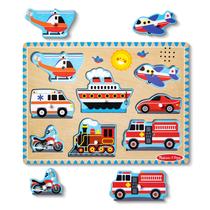 Quebra-Cabeça Melissa & Doug Vehicles Sound - Com Efeitos Sonoros (2+)