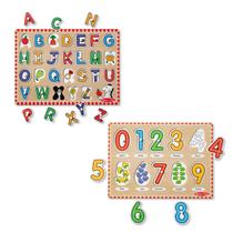 Quebra-cabeça Melissa & Doug Wooden Lift e See Peg (alfabeto, números) Quebra-cabeça Melissa & Doug Wooden Lift e See Peg (alfabeto, números)