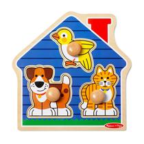Quebra-cabeça Melissa e Doug Pets Jumbo Peg Wooden 1+ Years