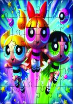 Quebra-Cabeça Meninas Super Poderosas 36 Peças MDF 18x26