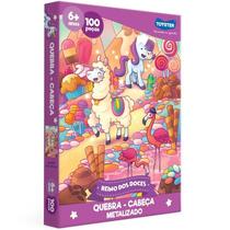 Quebra - Cabeça Metalizado 100 pç - Reino dos Doces - Toyste - TOYSTER BRINQUEDOS