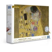 Quebra Cabeça Metalizado 1000 peças O Beijo Gustav Klimt 3038 Toyster