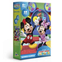 Quebra Cabeça Mickey Mouse 60 Peças Disney Junior + 4 Anos Presente Para Crianças Quebra Cabeça Mickey Mouse 60 Peças Disney Junior + 4 Anos Presente Para Crianças