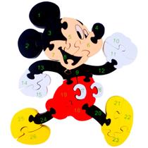 Quebra Cabeça Mickey Mouse Disney Infantil Número Letras MDF