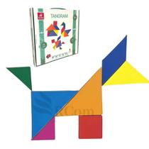 Quebra Cabeça Milenar Chinês Tangram Em Madeira Brincadeira de Criança