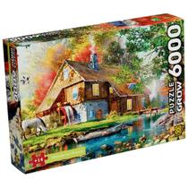 Quebra Cabeça Moinho no Outono 6000 Peças Grow