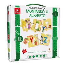 Quebra Cabeça Montando o Alfabeto 52 Peças Brincadeira de Criança