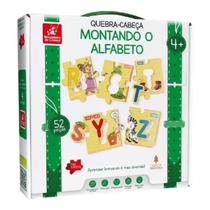 Quebra cabeça montando o alfabeto com 52 peças - brincadeira de criança - 2112