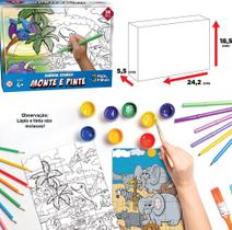 Quebra Cabeça Monte E Pinte Dinossauros Com 24 Peças Quebra Cabeça Monte E Pinte Dinossauros Com 24 Peças