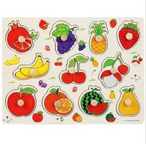 Quebra Cabeça Montessori de Madeira 30cm - Frutas