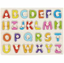 Quebra Cabeça Montessori de Madeira 30cm - Letras do Alfabeto