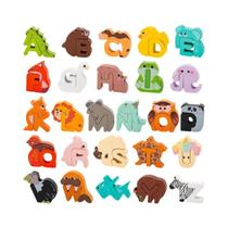 Quebra-cabeça Montessori De Madeira, Brinquedo De Classificação De Animais E Alfabeto Para Bebês E
