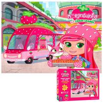 Quebra Cabeça Moranguinho Na Cidade Grande 100 Peças Meninas