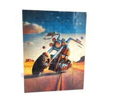 Quebra-cabeça Moto na Estrada de MDF Personalizado 40 peças Quebra-cabeça Moto na Estrada de MDF Personalizado 40 peças