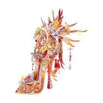 Quebra-cabeça MU YM-L165-B 3D Metal Sapato de Cinderela 18x12x23 cm