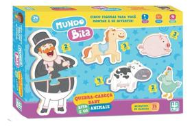 Quebra Cabeça Mundo Bita Com 14 Peças Em Madeira - Nig Brinquedos