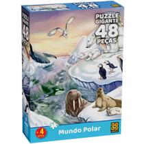 Quebra cabeca mundo polar gigante 48 pecas grow