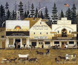 Quebra-cabeça Naire 1000 peças Charles-Wysocki Western Townsfolk