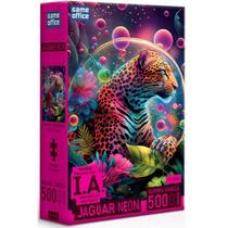 Quebra-cabeça Nano 500 Peças PUZZLE - Jaguar Onça puzzle Neon - Toyster